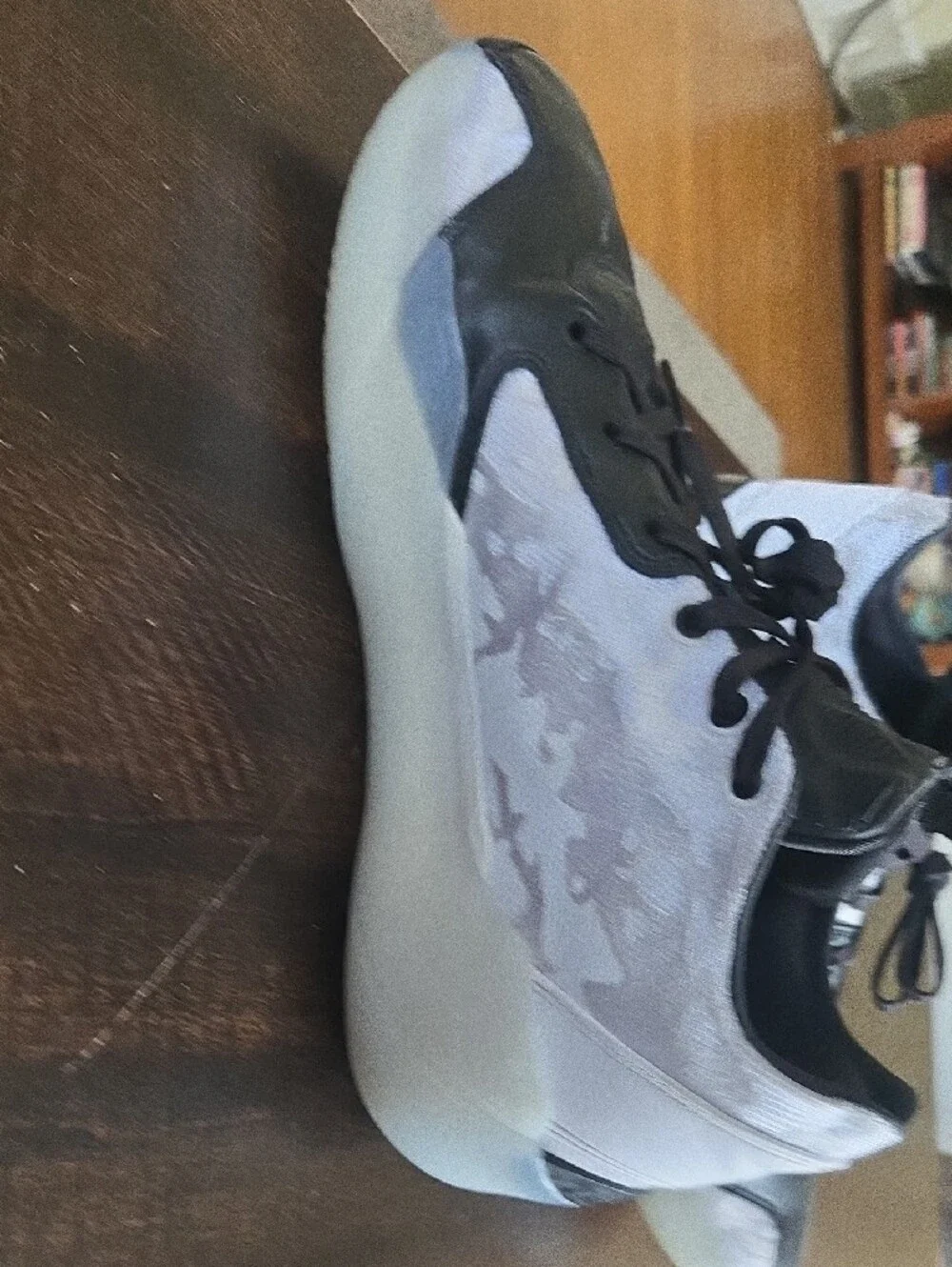 Jordan Mid/Low Black and Grey Athletic Sneakers with Blue Jumpman